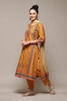 Mustard Pure Cotton Printed Kurta & Pants Suit Set image number 5