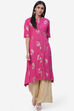 Fuchsia Rayon Asymmetric Kurta image number 0