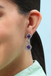 Purple Brass Earrings image number 3