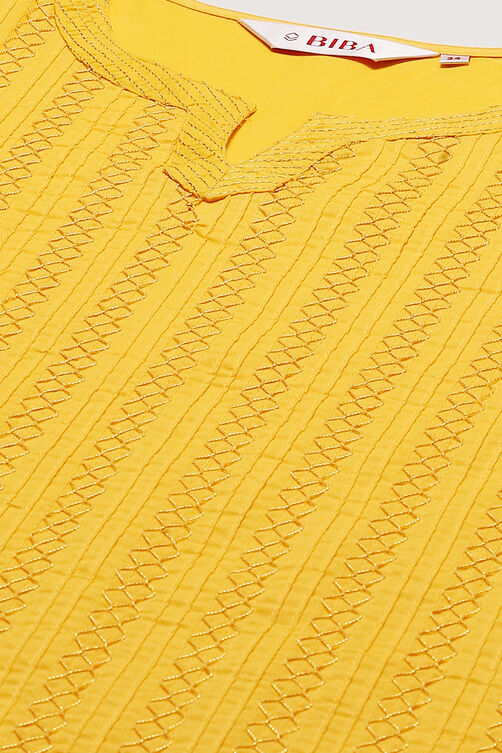 Orange Cotton Straight Kurta image number 1