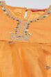 Orange Art Silk A-Line Straight Kurta Palazzo Suit Set image number 1