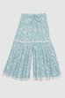 Powder Blue Cotton Gathered Kurta Garara Suit Set image number 2