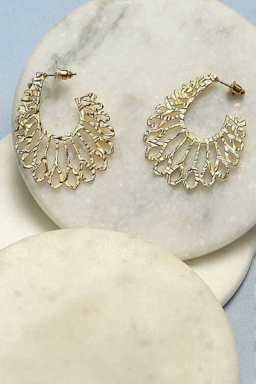 Gold Brass earrings image number 2