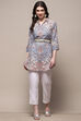 Blue Rayon Straight Kurti