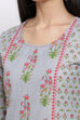 Grey Cotton Straight Printed Kurta image number 1