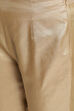 Gold Metallic Cotton Pants image number 1