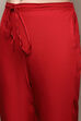 Red Rayon Straight Kurta Pant 2 Piece Set image number 2