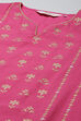 Pink Printed Layered Kurta Palazzo Suit Set image number 1