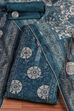 Blue Chanderi Printed Unstitched Suit Set image number 0