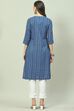 Green Cotton A-Line Printed Kurta image number 3