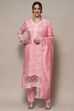 Baby Pink Muslin Unstitched Suit set image number 8