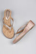 Rose Gold Stone Studded Sandals image number 2