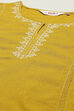 Lime Yellow Cotton Straight Kurta image number 1