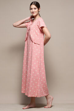 Pink Cotton Printed Sleepwear image number 2