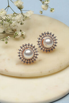 Rose Gold Brass earrings image number 0