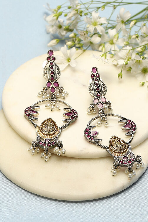Pink Brass earrings image number 0