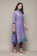Turquoise Cotton Straight Printed Kurta Ankle Length Suit Set image number 5