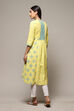 Pink Cotton Blend A-Line Printed Kurta image number 4