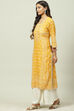 Mustard Cotton Straight Kurta image number 2