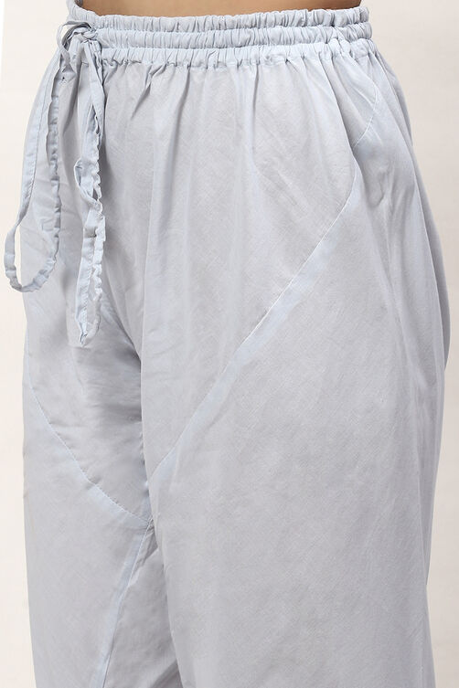 Rohit Bal Powder Blue Cotton Blend Anarkali Kurta Suit Set