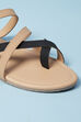 Beige Pu Ring Toe Sandals image number 1