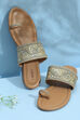 Beige Pu Ring Toe Sandals image number 6