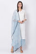 White Cotton Straight Kurta Palazzo Suit Set image number 0