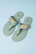 Green PU T-Straps Sandals image number 5