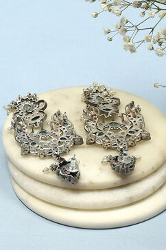 Multicolor Brass earrings image number 2
