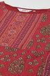 Cherry Printed Cotton Straight Kurta Slim Pants Suit Set image number 1