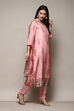 Pink Modal Digital Print Unstitched Suit Set image number 7