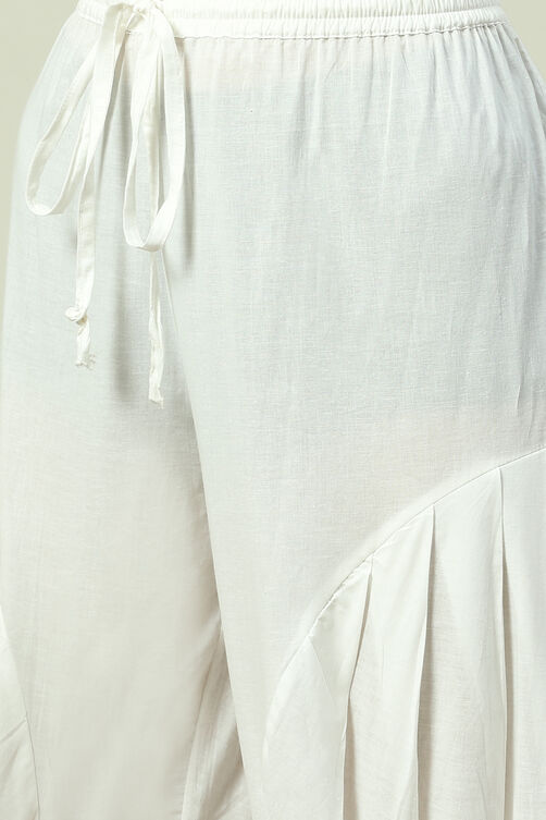 Buy White Cotton Straight Kurta Salwar Suit Set (Kurta, Salwar, Dupatta ...