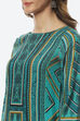 Green & Turquoise Rayon Straight Printed Kurta image number 1