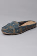 Blue Fabric Formal Mules image number 2