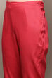 Fuschia Rayon Straight Kurta Pant Suit Set image number 2