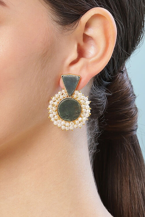 Dark Green Earrings image number 1