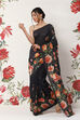 Rohit Bal Black Cotton Blend Saree