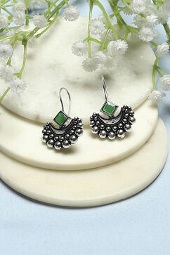 Green Oxidised Casual Danglers image number 0