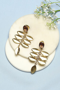 Gold Brass Earrings image number 0