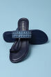 Black Fabric Ring Toe Sandals image number 3