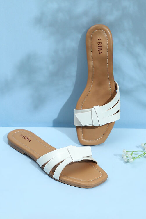 White Pu Slip-Ons image number 0