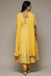 Yellow Cotton Anarkali Kurta Churidar Suit Set image number 4