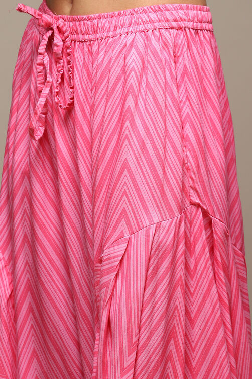 Pink Rayon Straight Kurta Cross Yoke Salwar Suit Set image number 2