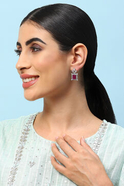Pink Brass Earrings image number 3
