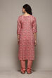 Pink Cotton Handloom Unstitched Suit Set image number 5
