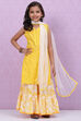 Yellow White Cotton Sharara Kurta Sharara Suit Set image number 7