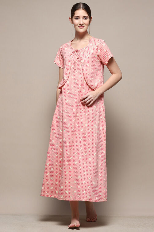 Pink Cotton Printed Sleepwear image number 5