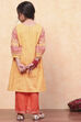 Yellow Cotton Gathered Suit Set image number 4