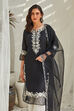 Black Embroidered Kurta & Palazzo Suit Set image number 6