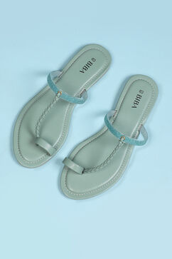 Green Pu Ring Toe Sandals image number 5